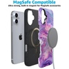 image:imageCasely iPhone 16 Plus Case  Secret Garden  Mixed Floral  Bold Protective Design  Compatible with MagSafeTie Dying Over You  Purple Marble
