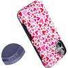 image:imageCasely iPhone 16 Plus Case  Secret Garden  Mixed Floral  Bold Protective Design  Compatible with MagSafeXOXO  Pink Candy Hearts