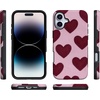 image:imageCasely iPhone 16 Plus Case  Whole Lotta Love  Plum Hearts  Bold Protective Design  MagSafe Compatible Design