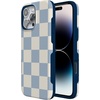 image:imageCasely iPhone 16 Pro Case  Islander  Love Island  Bold Protective Design  Compatible with MagSafeFit Check  Light Blue Checkerboard