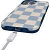 image:imageCasely iPhone 16 Pro Case  Islander  Love Island  Bold Protective Design  Compatible with MagSafeFit Check  Light Blue Checkerboard
