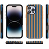 image:imageCasely iPhone 16 Pro Case  Islander  Love Island  Bold Protective Design  Compatible with MagSafeGo New York  Blue  Orange Stripes