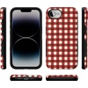 image:imageCasely iPhone 16e Case  All The Fun Things  Fun on Weekdays  Bold Protective Design  Compatible with MagSafeChecked Twice  Red Plaid