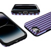 image:imageCasely iPhone 16e Case  All The Fun Things  Fun on Weekdays  Bold Protective Design  Compatible with MagSafePerfect Stripes  Purple  Blue Stripes