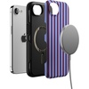 image:imageCasely iPhone 16e Case  All The Fun Things  Fun on Weekdays  Bold Protective Design  Compatible with MagSafePerfect Stripes  Purple  Blue Stripes