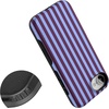 image:imageCasely iPhone 16e Case  All The Fun Things  Fun on Weekdays  Bold Protective Design  Compatible with MagSafePerfect Stripes  Purple  Blue Stripes