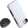 image:imageCasely iPhone 16e Case  Blue Stripes  Sunday Best  Bold Protective Design  Compatible with MagSafe