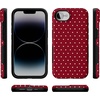 image:imageCasely iPhone 16e Case  On the Dot  Maroon Polka Dot  Bold Protective Design  MagSafe Compatible Design