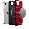 image:imageCasely iPhone 16e Case  On the Dot  Maroon Polka Dot  Bold Protective Design  MagSafe Compatible Design