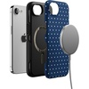 image:imageCasely iPhone 16e Case  On the Dot  Navy Polka Dot  Bold Protective Design  Compatible with MagSafe