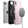 image:imageCasely iPhone 16e Case  Pink Plaid  Sunday Best  Bold Protective Design  Compatible with MagSafe