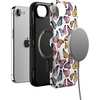 image:imageCasely iPhone 16e Case  Ride The Wave  Pastel Rainbow Lined  Bold Protective Design  Compatible with MagSafeFree Spirit  Rainbow Butterfly
