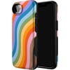 image:imageCasely iPhone 16e Case  Ride The Wave  Pastel Rainbow Lined  Bold Protective Design  Compatible with MagSafeLove for All  Rainbow Pride