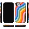 image:imageCasely iPhone 16e Case  Ride The Wave  Pastel Rainbow Lined  Bold Protective Design  Compatible with MagSafeLove for All  Rainbow Pride