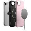 image:imageCasely iPhone 16e Case  Ride The Wave  Pastel Rainbow Lined  Bold Protective Design  Compatible with MagSafeOn the Dot  Pink  White Polka Dot