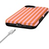 image:imageCasely iPhone 16e Case  Ride The Wave  Pastel Rainbow Lined  Bold Protective Design  Compatible with MagSafePerfect Stripes  Orange  Pink Stripes