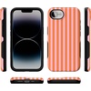 image:imageCasely iPhone 16e Case  Ride The Wave  Pastel Rainbow Lined  Bold Protective Design  Compatible with MagSafePerfect Stripes  Orange  Pink Stripes