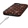 image:imageCasely iPhone 16e Case  Ride The Wave  Pastel Rainbow Lined  Bold Protective Design  Compatible with MagSafeTeddy Bows  Brown Polka Dot
