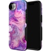 image:imageCasely iPhone 16e Case  Ride The Wave  Pastel Rainbow Lined  Bold Protective Design  Compatible with MagSafeTie Dying Over You  Purple Marble