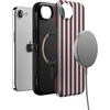 image:imageCasely iPhone 16e Case  Sunday in Brooklyn  Chocolate Blue Stripes  Bold Protective Design  Compatible with MagSafe