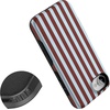 image:imageCasely iPhone 16e Case  Sunday in Brooklyn  Chocolate Blue Stripes  Bold Protective Design  Compatible with MagSafe