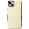 image:imageCasely iPhone 14 Case  Butter Yellow Stripes  Sunday Best  Bold Protective Design  Compatible with MagSafe