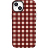image:imageCasely iPhone 14 Case  Checked Twice  Red Plaid  Bold Protective Design  MagSafe Compatible Design