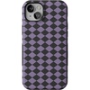 image:imageCasely iPhone 14 Case  Harlequin Midnight Diamond  Black and Purple  Bold Protective Design  MagSafe Compatible Design