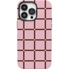 image:imageCasely iPhone 14 Pro Max Case  Uptown Gridlock  Pink Checkerboard  Bold Protective Design  Compatible with MagSafe