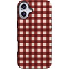 image:imageCasely iPhone 16 Plus Case  Checked Twice  Red Plaid  Bold Protective Design  MagSafe Compatible Design