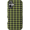 image:imageCasely iPhone 16 Plus Case  Harlequin Wicked Diamond  Black and Green  Bold Protective Design  MagSafe Compatible Design