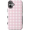 image:imageCasely iPhone 16 Plus Case  Pink Plaid  Sunday Best  Bold Protective Design  Compatible with MagSafe