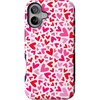 image:imageCasely iPhone 16 Plus Case  Secret Garden  Mixed Floral  Bold Protective Design  Compatible with MagSafeXOXO  Pink Candy Hearts