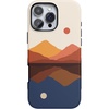 Opposites Attract Day Night Colorblock Mountains