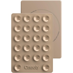 image:imageCasely Grippy  Tan Brown Silicone Suction Phone Mount Compatible with MagSafe
