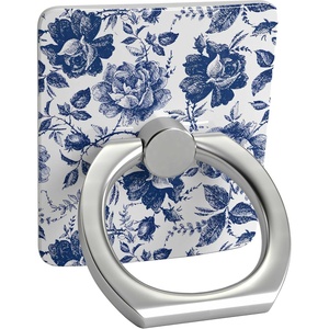 image:imageCasely Phone Ring  Rose to Fame  Blue amp White Rose Phone Ring  360 Degree Complete Swivel Strong Adhesive Remove and Reuse Works on Any PhoneRose to Fame  Blue  White Rose