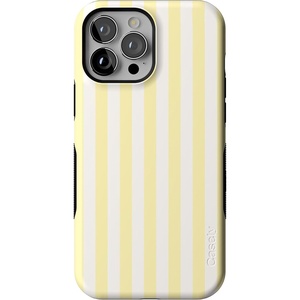 image:imageCasely iPhone 13 Pro Max Case  Butter Yellow Stripes  Sunday Best  Bold Protective Design  Compatible with MagSafe