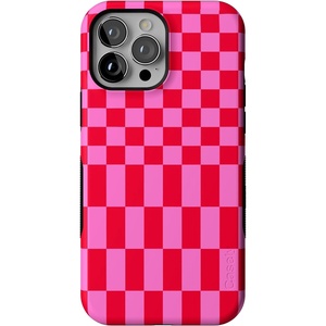 image:imageCasely iPhone 13 Pro Max Case  Vibe Check  Pink Checkerboard  Bold Protective Design  Compatible with MagSafe
