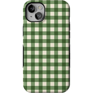 image:imageCasely iPhone 14 Case  Checked Twice  Green Plaid  Bold Protective Design  MagSafe Compatible Design