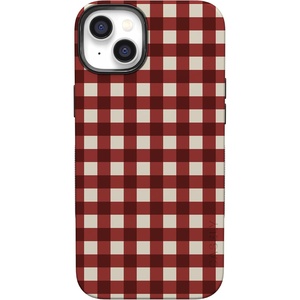 image:imageCasely iPhone 14 Case  Checked Twice  Red Plaid  Bold Protective Design  MagSafe Compatible Design
