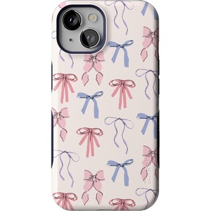 image:imageCasely iPhone 14 Case  Coquette Girlie  Pastel Bows  Bold Protective Design  Compatible with MagSafe