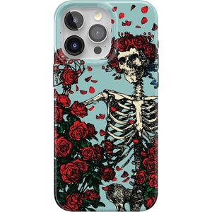 image:imageCasely iPhone 14 Case  Falling for You  Plum Floral  Compatible with MagSafe  Classic Ultra Slim DesignForever Grateful  Grateful Dead Skeleton Floral