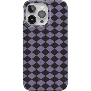 image:imageCasely iPhone 14 Case  Falling for You  Plum Floral  Compatible with MagSafe  Classic Ultra Slim DesignHarlequin Midnight Diamond  Black and Purple