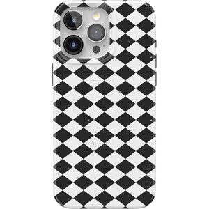 image:imageCasely iPhone 14 Case  Falling for You  Plum Floral  Compatible with MagSafe  Classic Ultra Slim DesignHarlequin Salem Diamond  Black and White