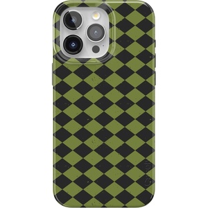 image:imageCasely iPhone 14 Case  Falling for You  Plum Floral  Compatible with MagSafe  Classic Ultra Slim DesignHarlequin Wicked Diamond  Black and Green