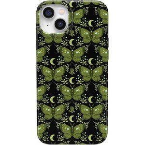 image:imageCasely iPhone 14 Case  Falling for You  Plum Floral  Compatible with MagSafe  Classic Ultra Slim DesignMystic Moths  Green Twilight