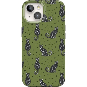 image:imageCasely iPhone 14 Case  Falling for You  Plum Floral  Compatible with MagSafe  Classic Ultra Slim DesignSabrinas Bestie  Black Cats