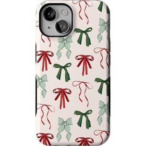 image:imageCasely iPhone 14 Case  Festive Girlie  Holiday Bows  Bold Protective Design  MagSafe Compatible Design