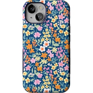 image:imageCasely iPhone 14 Case  Full Bloom  Navy Floral  Bold Protective Design  Compatible with MagSafe