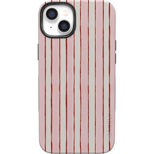 image:imageCasely iPhone 14 Case  Pretty in Pastel  Blush Stripes  Bold Protective Design  MagSafe Compatible Design